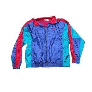 Nike Color Block Windbreaker Jacket Men's Extra Large Vented Vintage Early 90s
